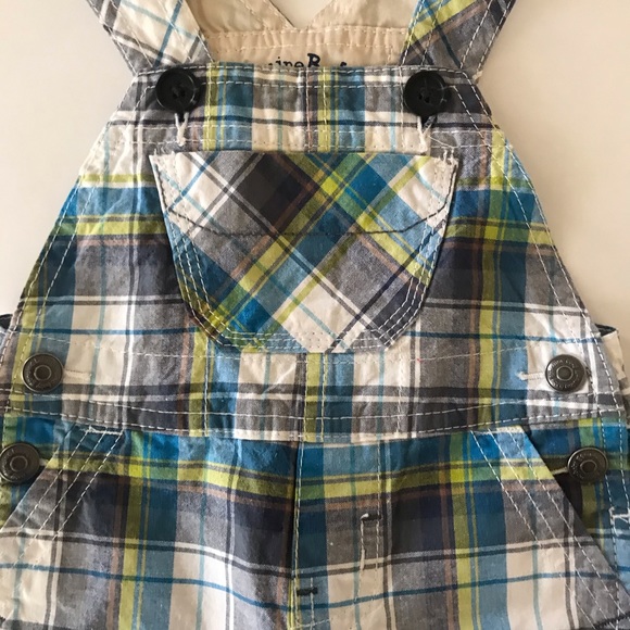 OshKosh Baby Boy Red/ Black Plaid Long Sleeve Bodysuit Shirt main image 0
